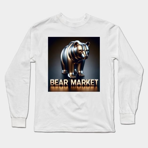 Bear Market Long Sleeve T-Shirt by TooplesArt